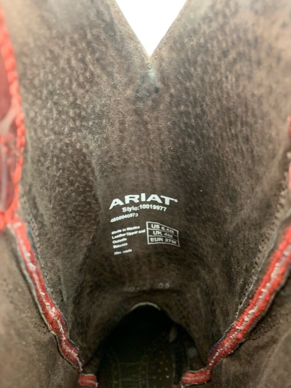 Ariat Catrina  Embossed Red Leather Western Boot - Picture 7 of 7